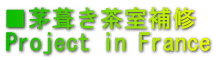 ■茅葺き茶室補修 Project in France